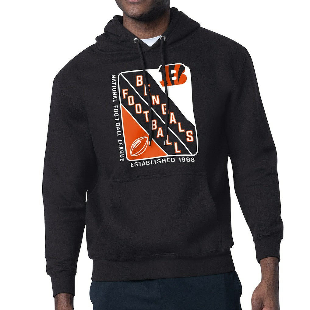 Cincinnati Bengals Starter Shield Logo Pullover Hoodie Black