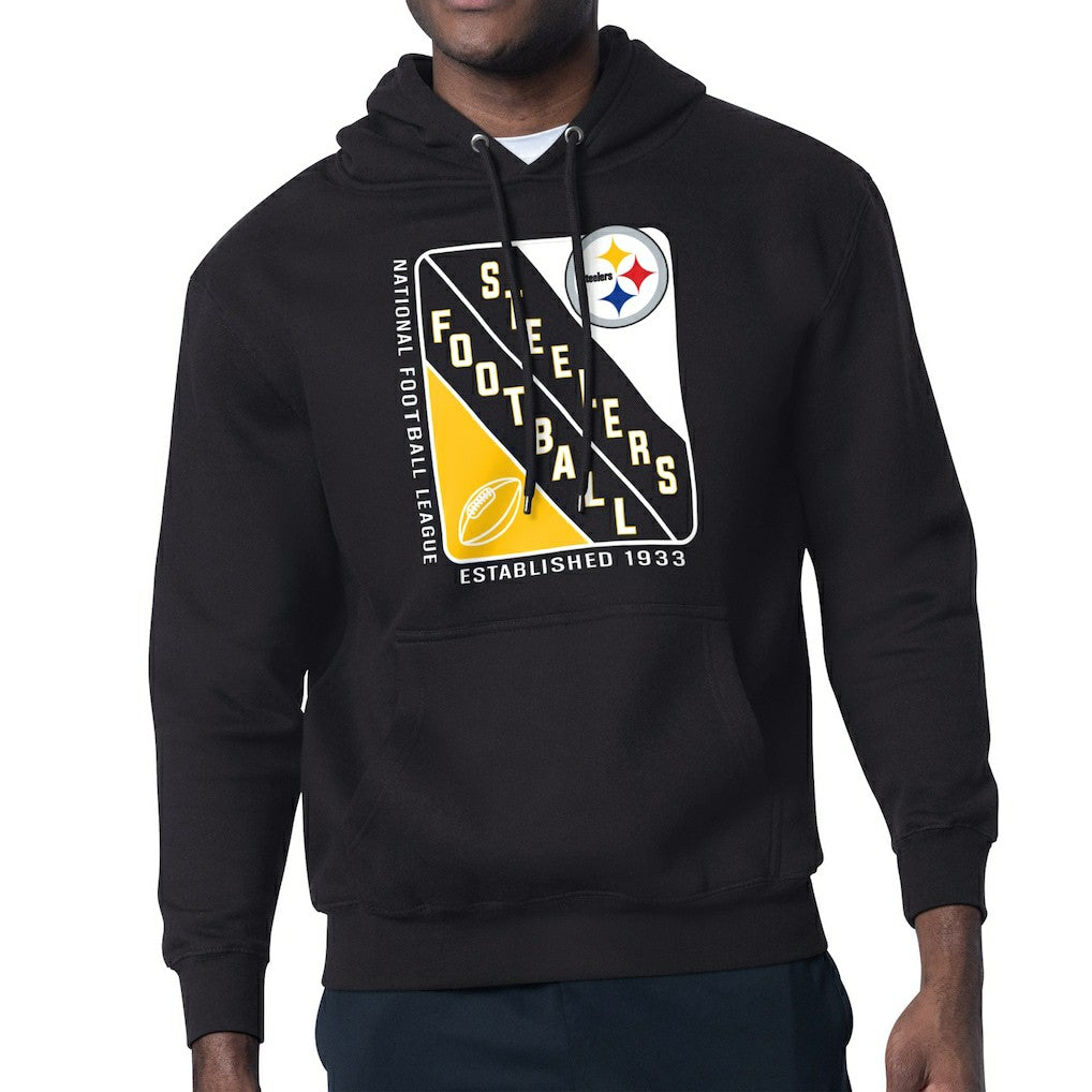 Pittsburgh Steelers Starter Shield Logo Pullover Hoodie Black