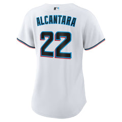 Sandy Alcantara Miami Marlins Nike Women's Home Replica Player Jersey - White Jerseys