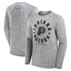 Indiana Pacers NBA Hoops for Troops Long Sleeve T-Shirt Heather Gray