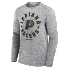 Indiana Pacers NBA Hoops for Troops Long Sleeve T-Shirt Heather Gray