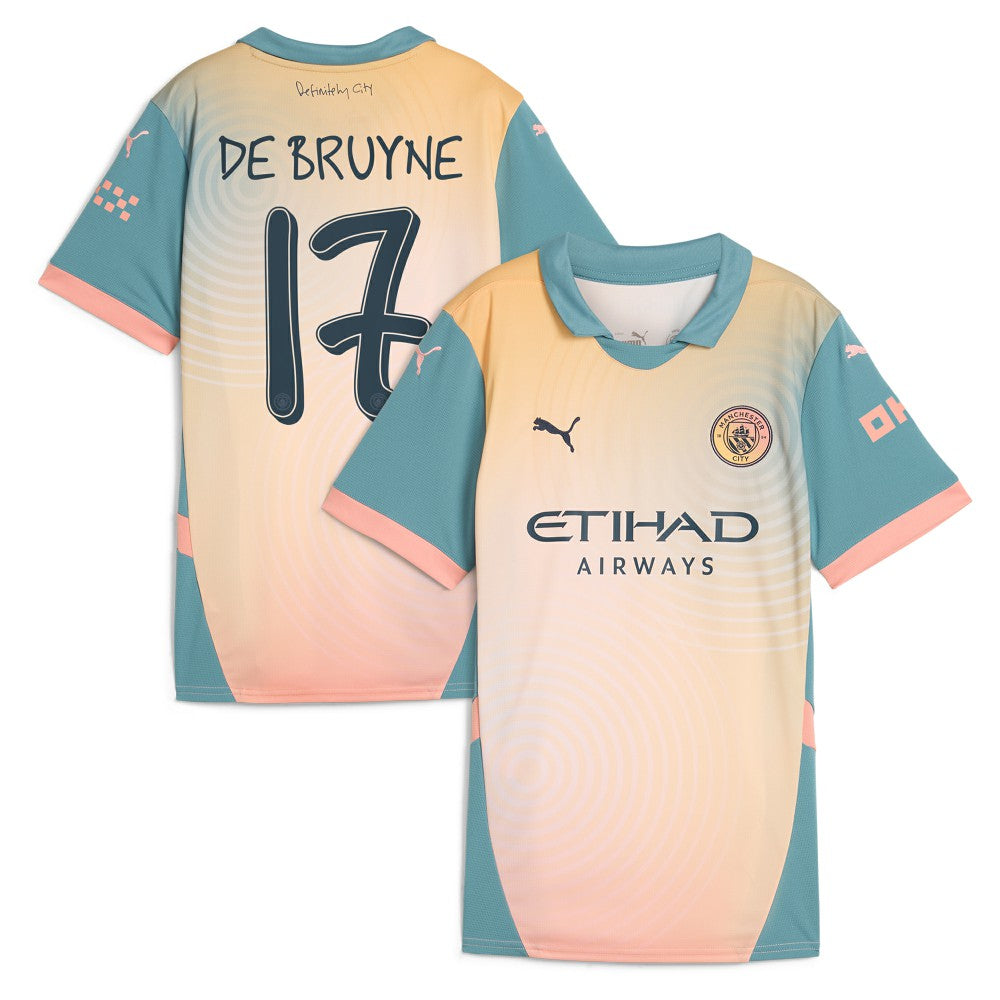 Kevin De Bruyne Manchester City Women's 2024/25 Fourth Replica Player Jersey Blue shop
