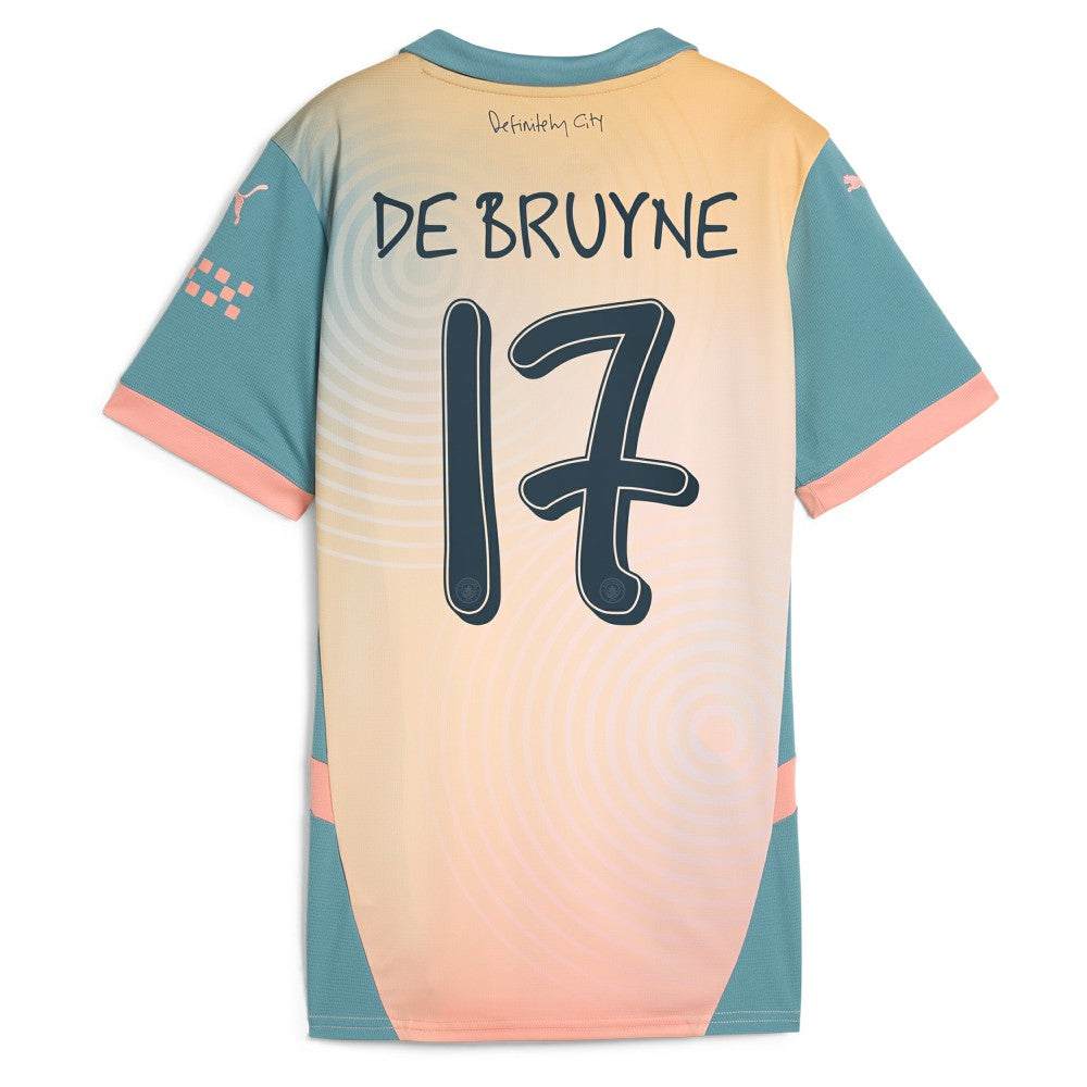 Kevin De Bruyne Manchester City Women's 2024/25 Fourth Replica Player Jersey Blue shop