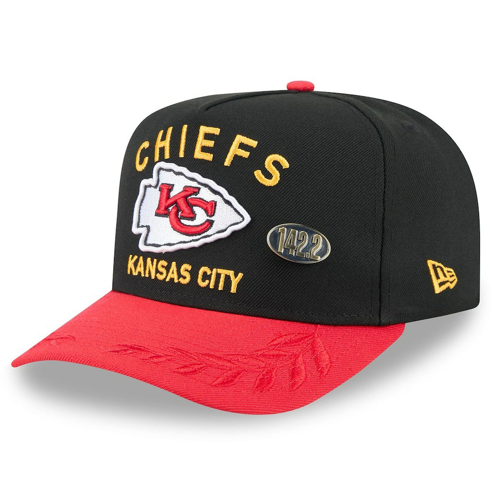 Kansas City Chiefs New Era 2025 NFL Draft On Stage A-Frame 59FIFTY Fitted Hat Black/Red