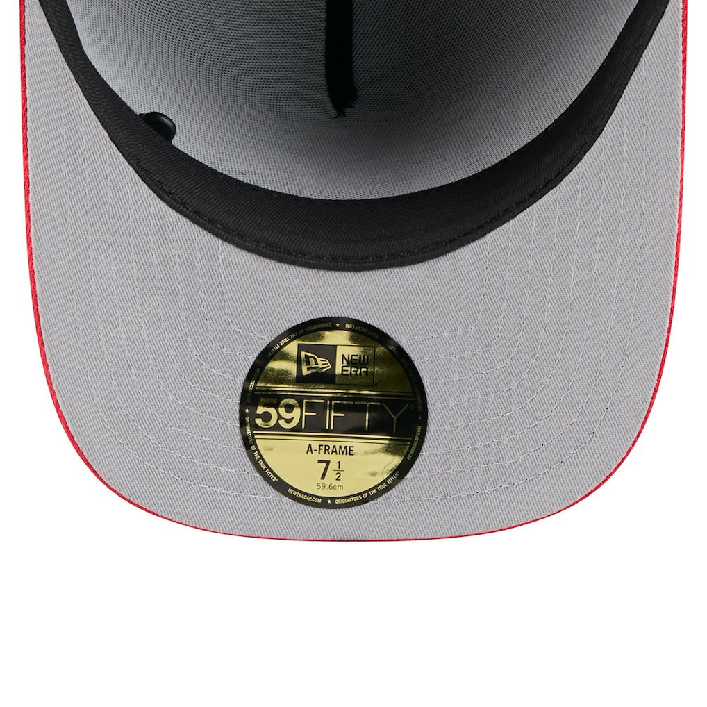 Kansas City Chiefs New Era 2025 NFL Draft On Stage A-Frame 59FIFTY Fitted Hat Black/Red