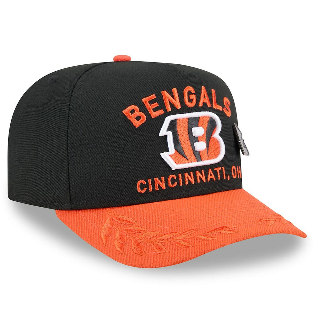 Cincinnati Bengals New Era 2025 NFL Draft On Stage A-Frame 59FIFTY Fitted Hat Black/Orange