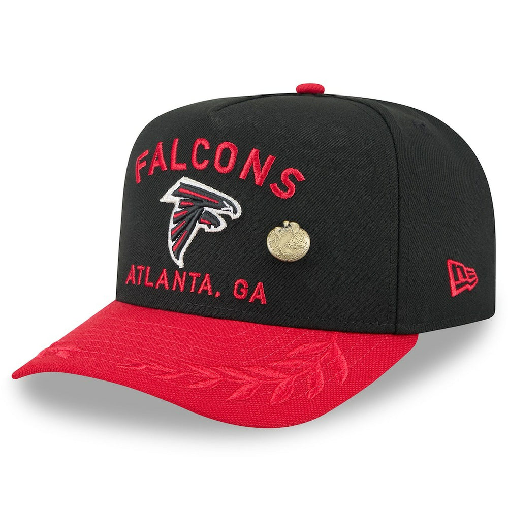 Atlanta Falcons New Era 2025 NFL Draft On Stage A-Frame 59FIFTY Fitted Hat Black/Red