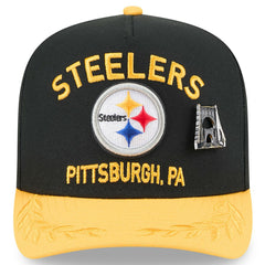 Pittsburgh Steelers New Era 2025 NFL Draft On Stage A-Frame 59FIFTY Fitted Hat Black/Gold