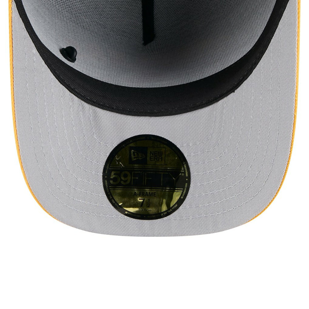 Pittsburgh Steelers New Era 2025 NFL Draft On Stage A-Frame 59FIFTY Fitted Hat Black/Gold