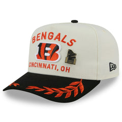 Cincinnati Bengals New Era 2025 NFL Draft A-Frame 59FIFTY Fitted Hat Cream/Black