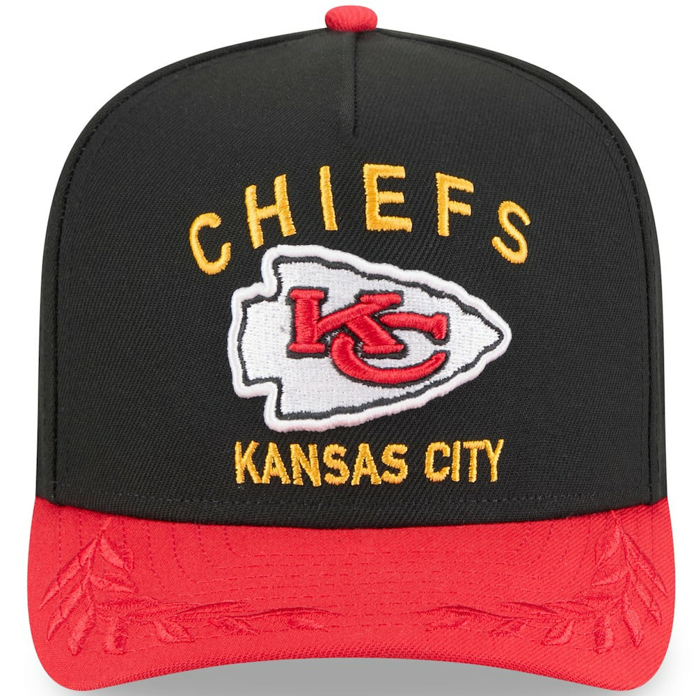 Kansas City Chiefs New Era 2025 NFL Draft A-Frame 9FIFTY Snapback Hat Black/Red