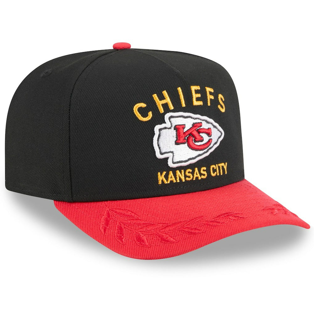 Kansas City Chiefs New Era 2025 NFL Draft A-Frame 9FIFTY Snapback Hat Black/Red