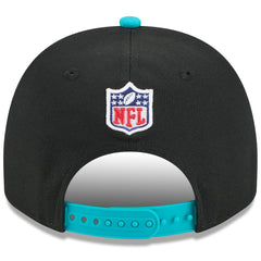 Miami Dolphins New Era 2025 NFL Draft A-Frame 9FIFTY Snapback Hat Black/Aqua
