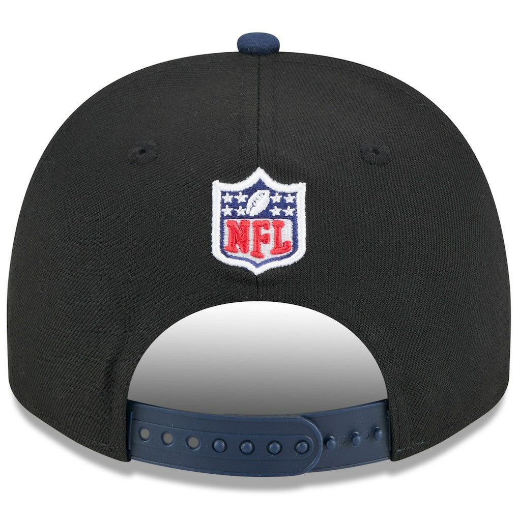 Seattle Seahawks New Era 2025 NFL Draft A-Frame 9FIFTY Snapback Hat Black/College Navy