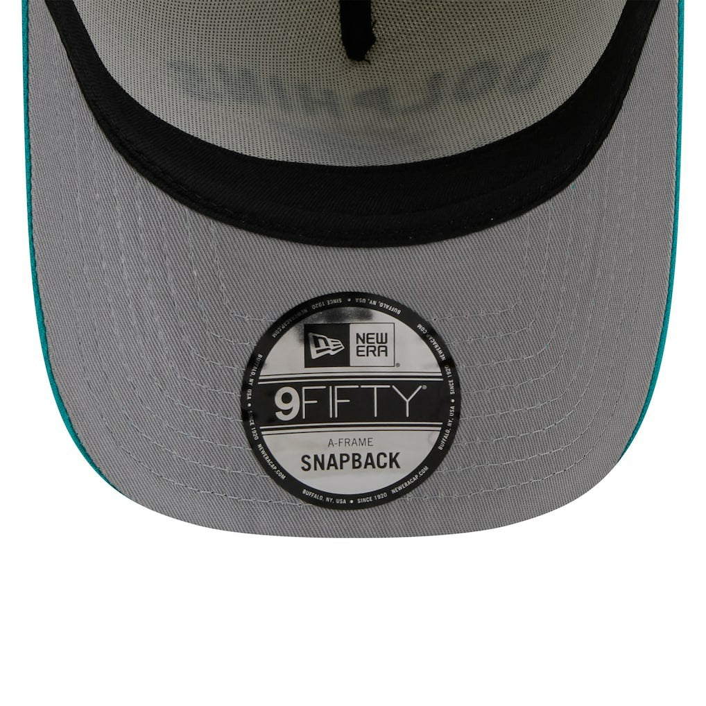 Miami Dolphins New Era 2025 NFL Draft A-Frame 9FIFTY Snapback Hat Cream/Aqua