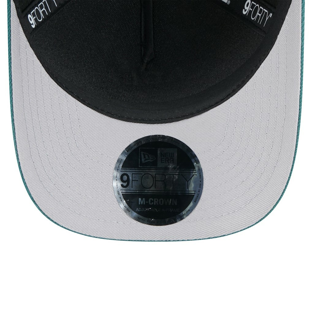 Philadelphia Eagles New Era 2025 NFL Draft 9FORTY A-Frame M-Crown Adjustable Hat Black/Midnight Green
