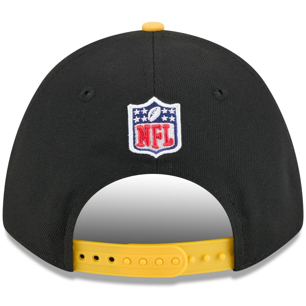 Pittsburgh Steelers New Era 2025 NFL Draft 9FORTY A-Frame M-Crown Adjustable Hat Black/Gold