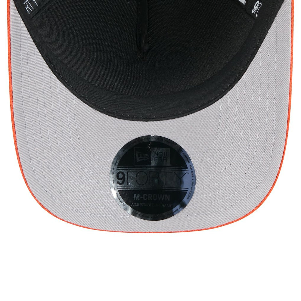 Cincinnati Bengals New Era 2025 NFL Draft 9FORTY A-Frame M-Crown Adjustable Hat Black/Orange