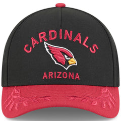 Arizona Cardinals New Era 2025 NFL Draft 9FORTY A-Frame M-Crown Adjustable Hat Black/Cardinal
