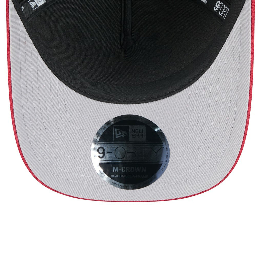 Arizona Cardinals New Era 2025 NFL Draft 9FORTY A-Frame M-Crown Adjustable Hat Black/Cardinal