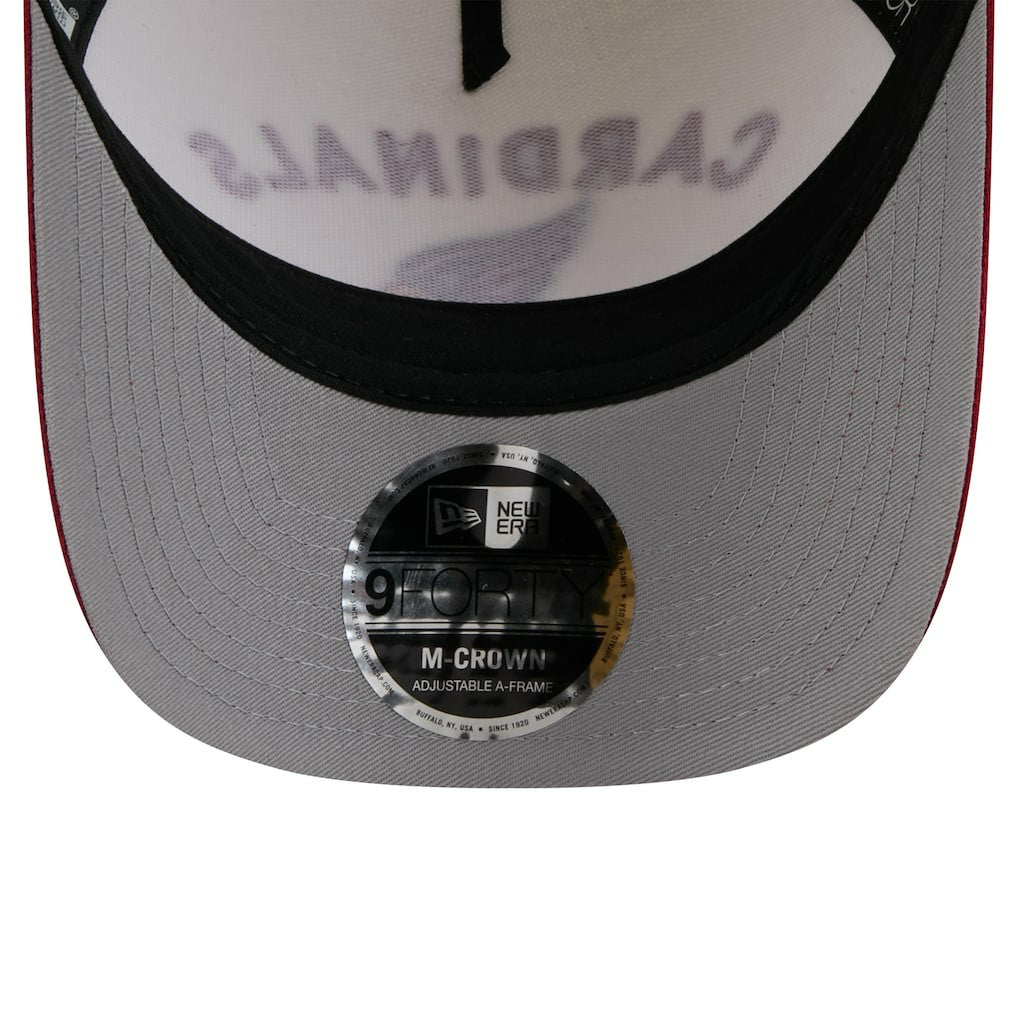 Arizona Cardinals New Era 2025 NFL Draft 9FORTY A-Frame M-Crown Adjustable Hat Cream/Cardinal