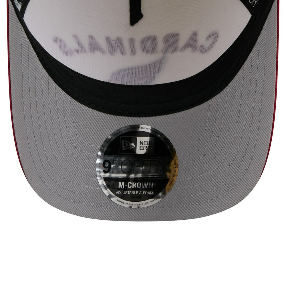 Arizona Cardinals New Era 2025 NFL Draft 9FORTY A-Frame M-Crown Adjustable Hat Cream/Cardinal