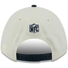 Tennessee Titans New Era 2025 NFL Draft 9FORTY A-Frame M-Crown Adjustable Hat Cream/Navy