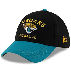 Jacksonville Jaguars New Era 2025 NFL Draft 39THIRTY Flex Hat Black/Teal
