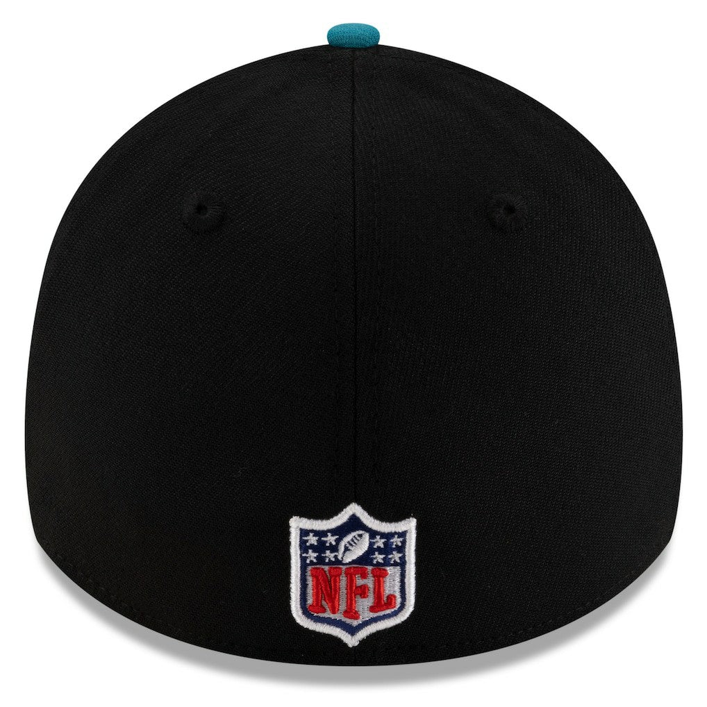 Jacksonville Jaguars New Era 2025 NFL Draft 39THIRTY Flex Hat Black/Teal