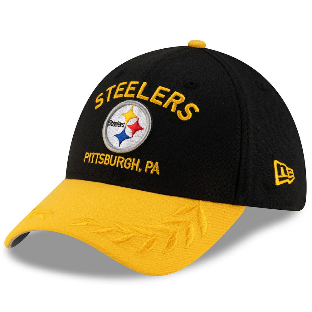Pittsburgh Steelers New Era 2025 NFL Draft 39THIRTY Flex Hat Black/Gold