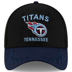 Tennessee Titans New Era 2025 NFL Draft 39THIRTY Flex Hat Black/Navy