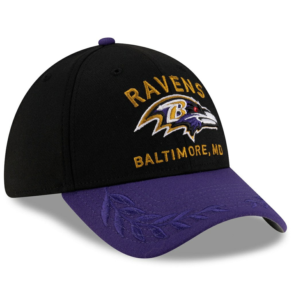 Baltimore Ravens New Era 2025 NFL Draft 39THIRTY Flex Hat Black/Purple
