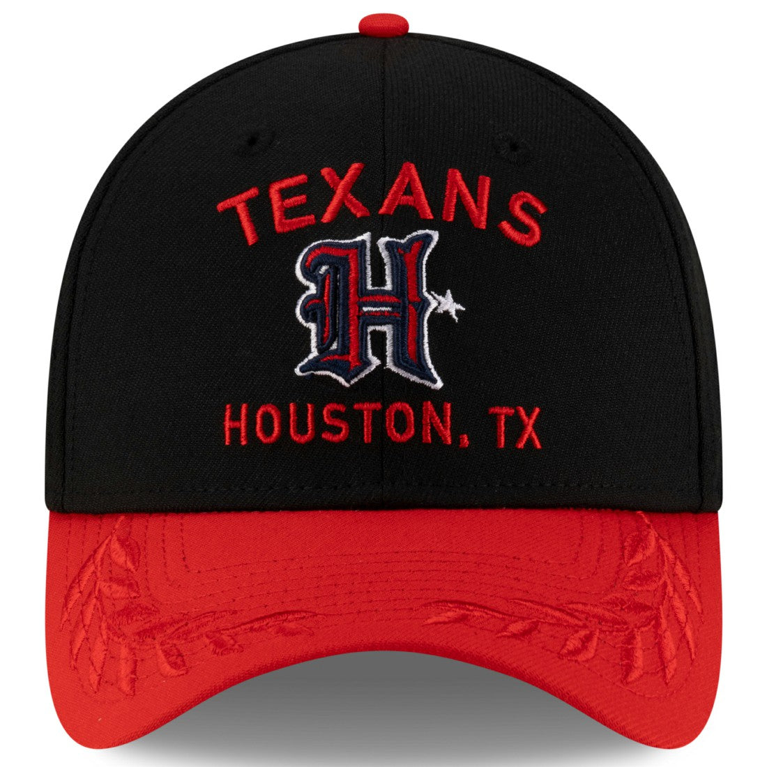 Houston Texans New Era 2025 NFL Draft 39THIRTY Flex Hat Black/Red