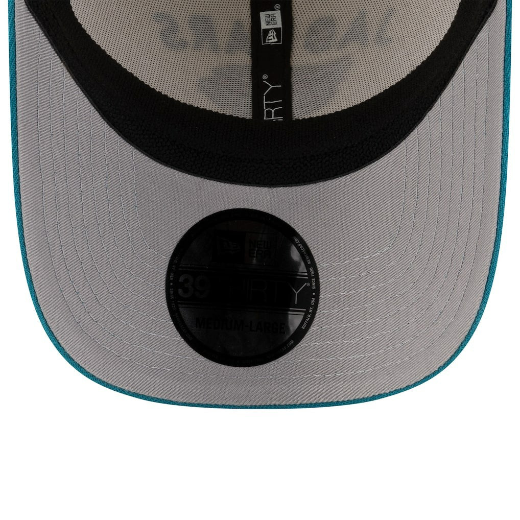 Jacksonville Jaguars New Era 2025 NFL Draft 39THIRTY Flex Hat Cream/Teal
