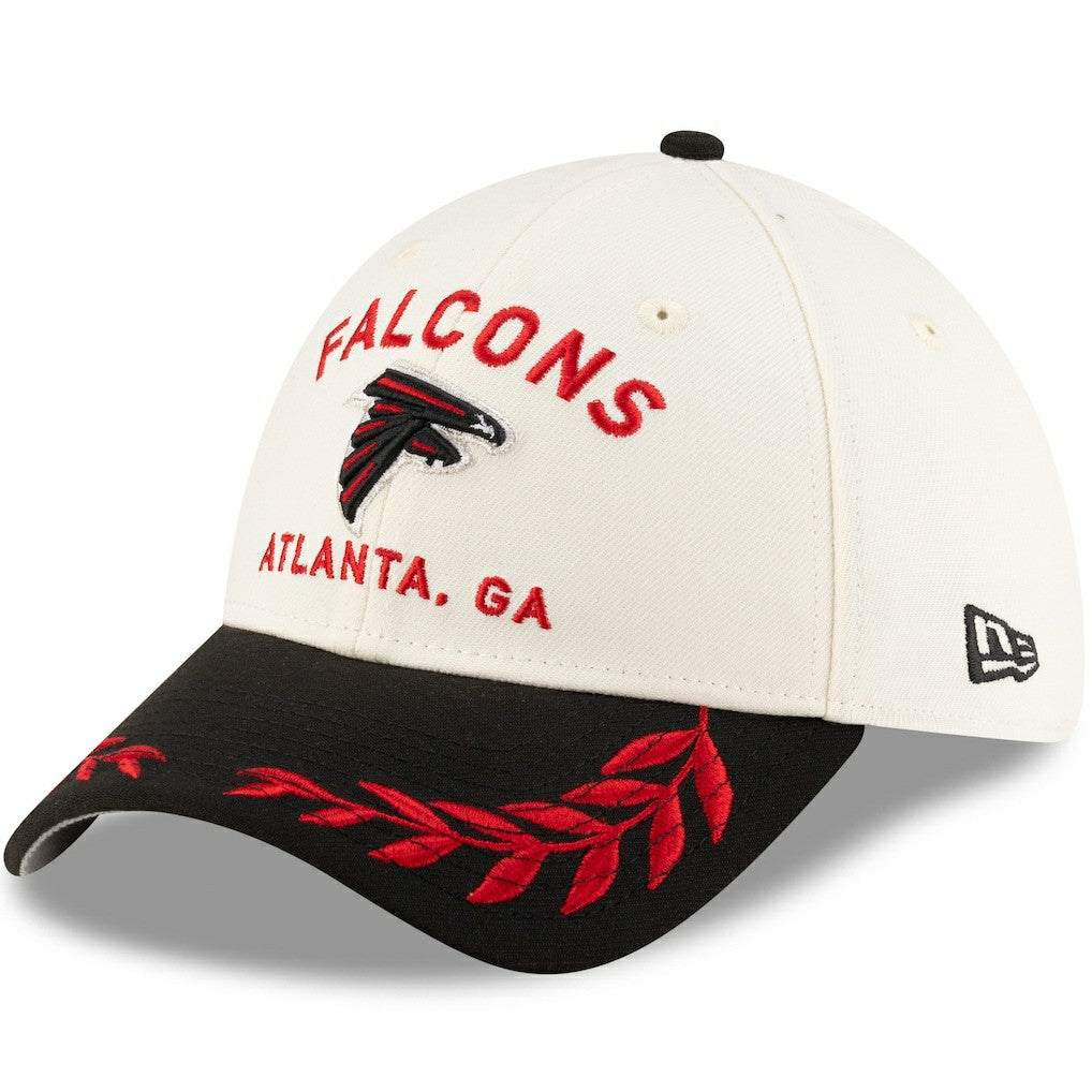 Atlanta Falcons New Era 2025 NFL Draft 39THIRTY Flex Hat Cream/Black