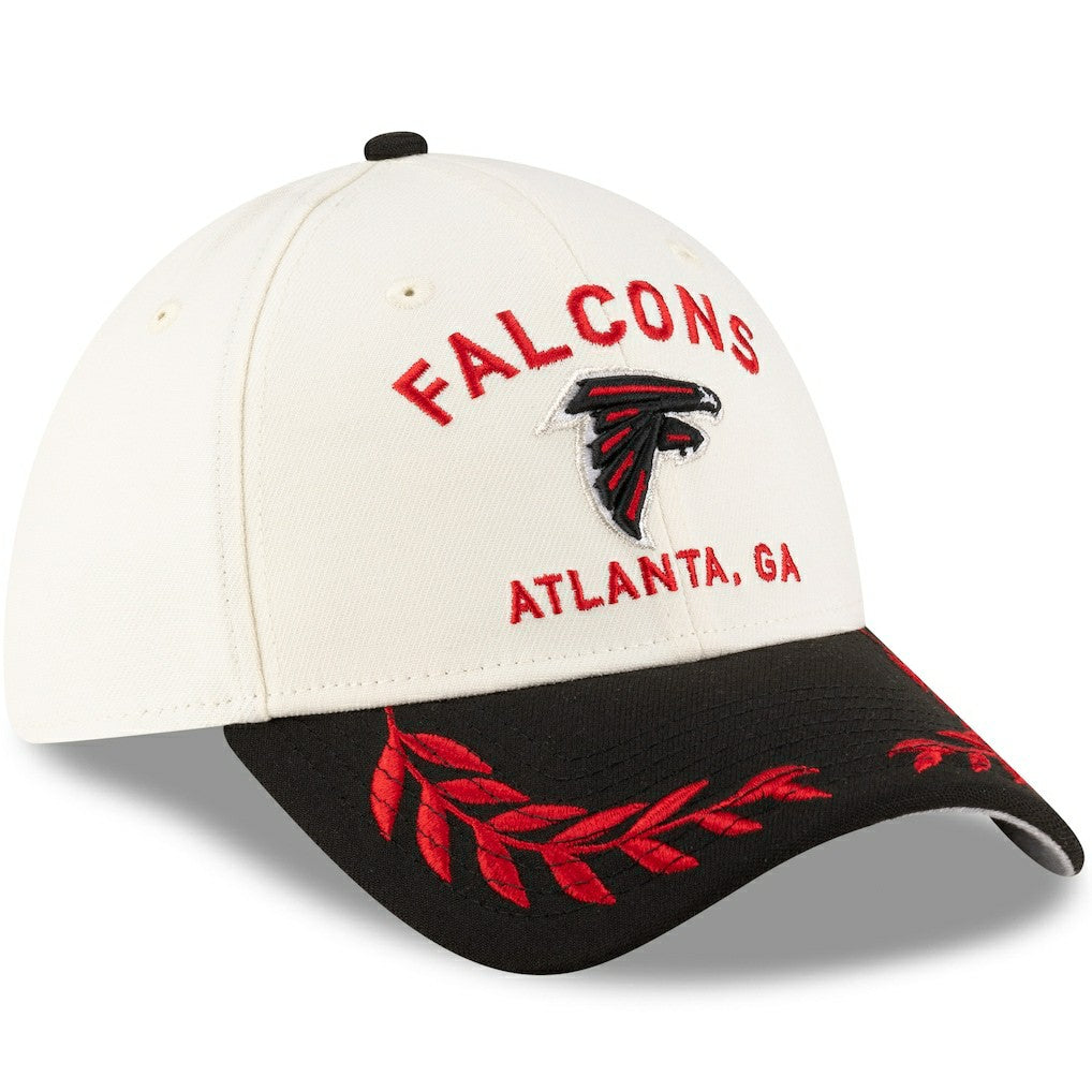 Atlanta Falcons New Era 2025 NFL Draft 39THIRTY Flex Hat Cream/Black