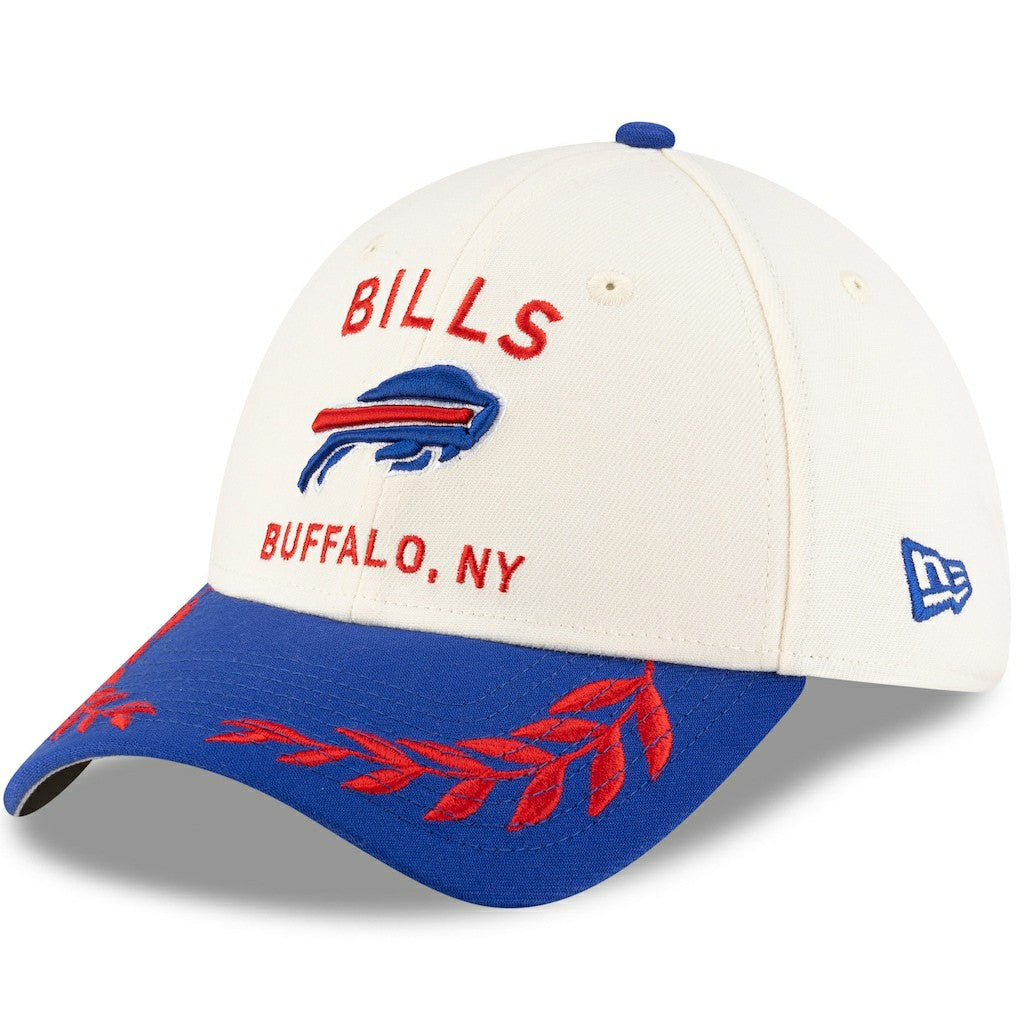 Buffalo Bills New Era 2025 NFL Draft 39THIRTY Flex Hat Cream/Royal