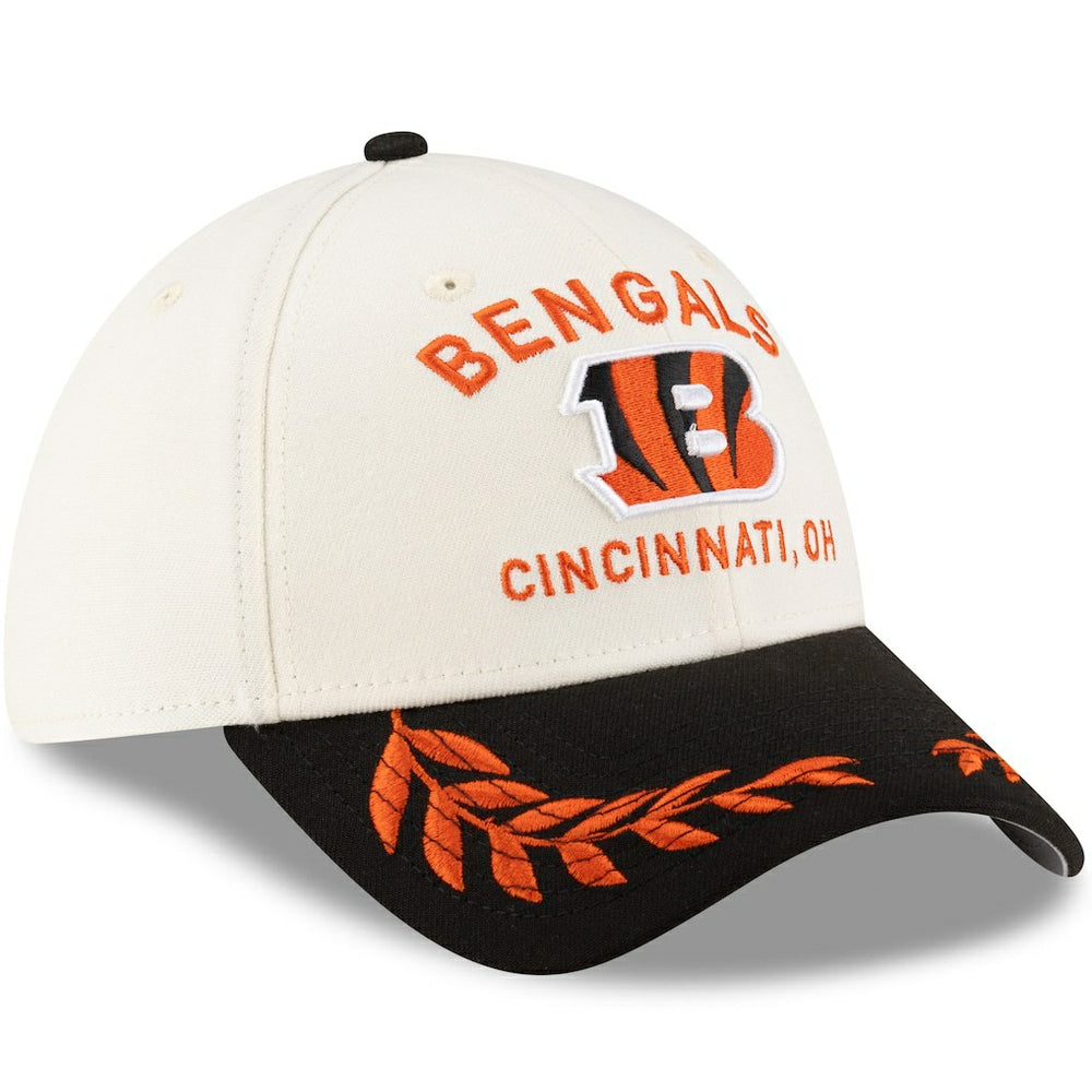 Cincinnati Bengals New Era 2025 NFL Draft 39THIRTY Flex Hat Cream/Black