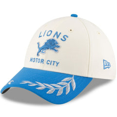 Detroit Lions New Era 2025 NFL Draft 39THIRTY Flex Hat Cream/Blue