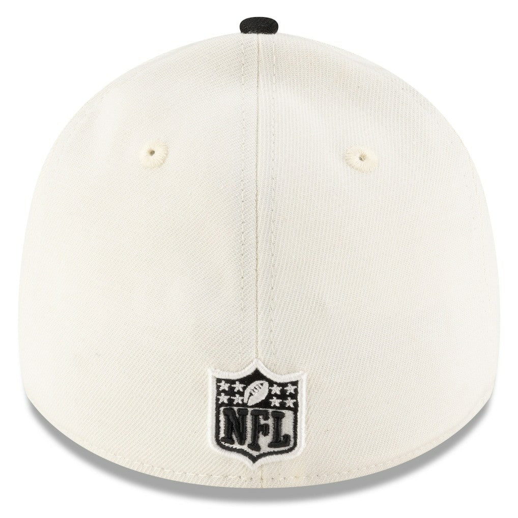 Pittsburgh Steelers New Era 2025 NFL Draft 39THIRTY Flex Hat Cream/Black
