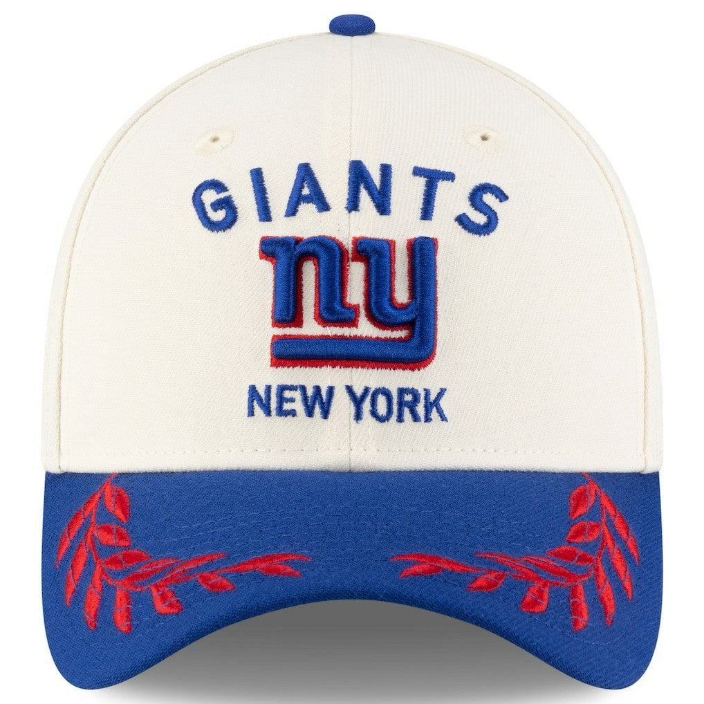 New York Giants New Era 2025 NFL Draft 39THIRTY Flex Hat Cream/Royal