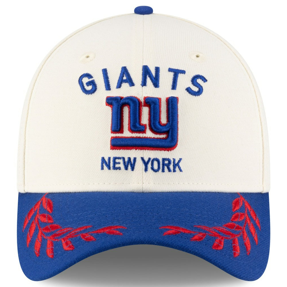 New York Giants New Era 2025 NFL Draft 39THIRTY Flex Hat Cream/Royal