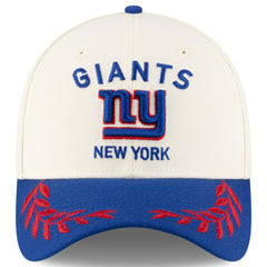 New York Giants New Era 2025 NFL Draft 39THIRTY Flex Hat Cream/Royal