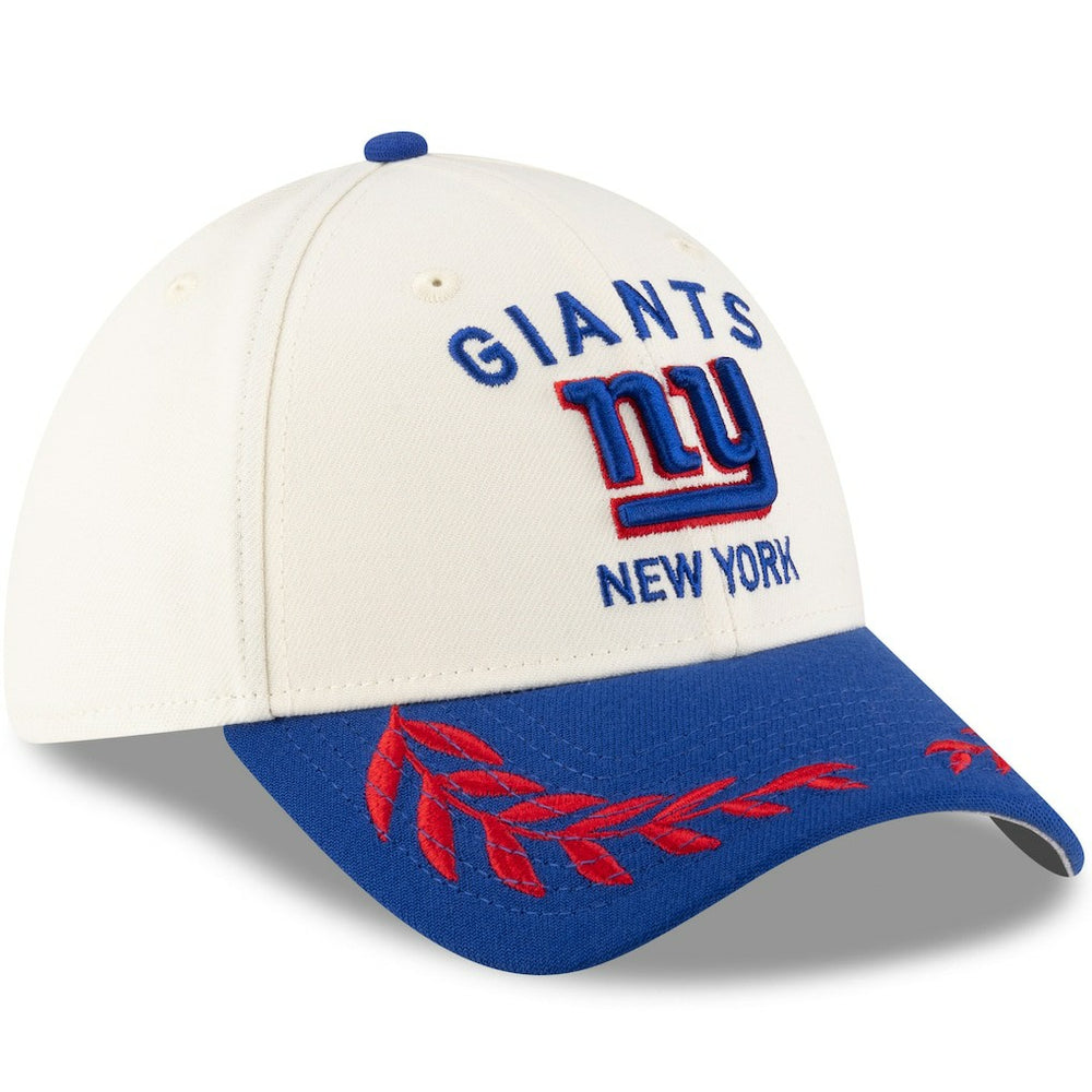 New York Giants New Era 2025 NFL Draft 39THIRTY Flex Hat Cream/Royal