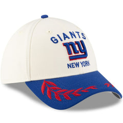 New York Giants New Era 2025 NFL Draft 39THIRTY Flex Hat Cream/Royal