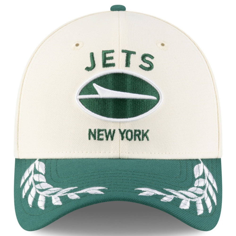 New York Jets New Era 2025 NFL Draft 39THIRTY Flex Hat Cream/Green