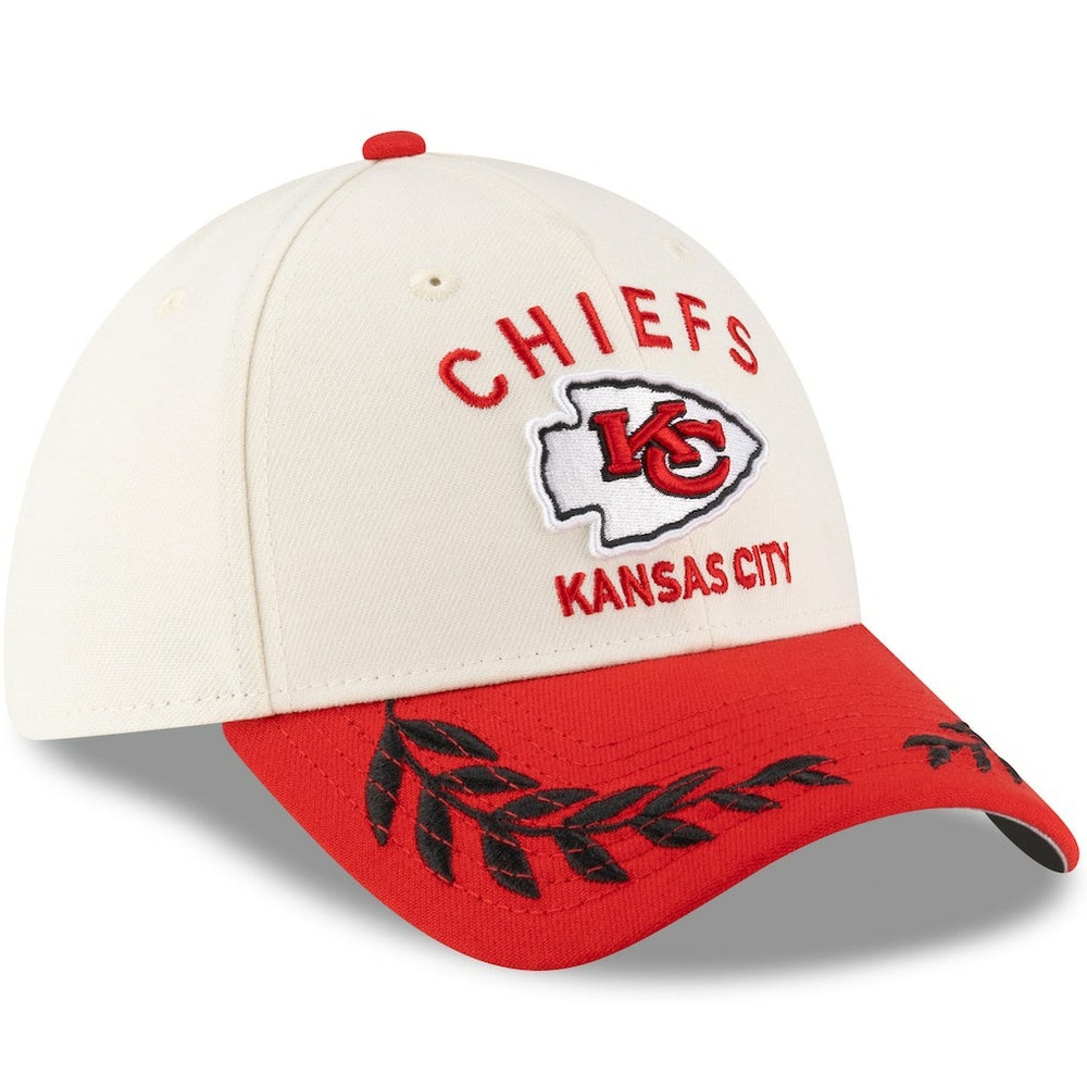 Kansas City Chiefs New Era 2025 NFL Draft 39THIRTY Flex Hat Cream/Red