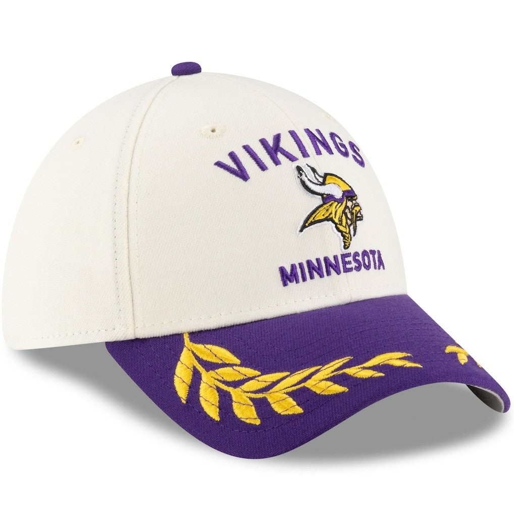 Minnesota Vikings New Era 2025 NFL Draft 39THIRTY Flex Hat Cream/Purple