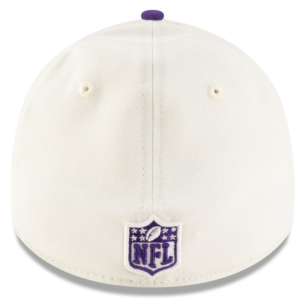 Minnesota Vikings New Era 2025 NFL Draft 39THIRTY Flex Hat Cream/Purple
