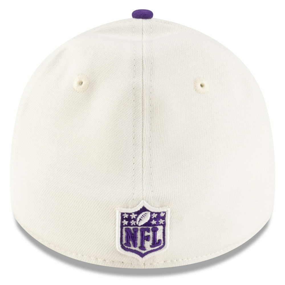 Minnesota Vikings New Era 2025 NFL Draft 39THIRTY Flex Hat Cream/Purple